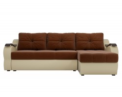 Угловой диван с деревянными подлокотниками Меркурий