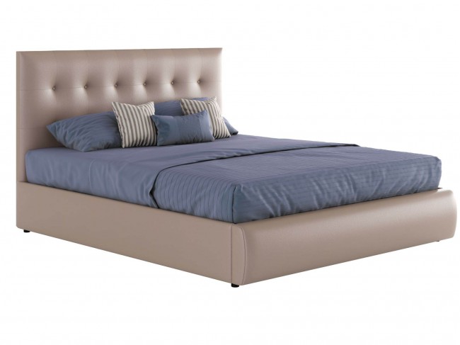Мягкая интерьерная кровать "Селеста" капучино 1400 с фото