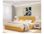 Мягкая кровать "Selesta" 1400 желтая с матрасом ГОСТ с недорого
