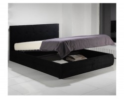 Кровать Мягкая "Selesta" 1400 темная с матрасом ГОСТ с