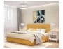 Мягкая кровать Selesta 1400 желтая с матрасом PROMO B COCOS с по фото