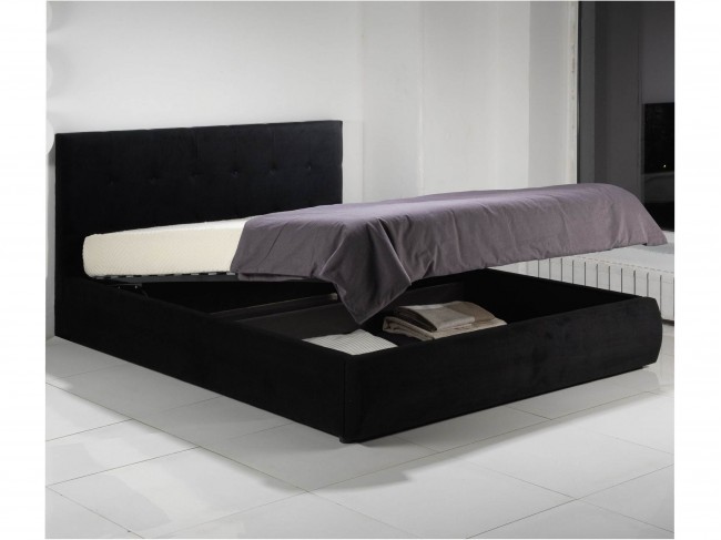 Мягкая кровать "Selesta" 1600 темная с матрасом PROMO  фото