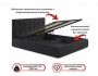 Мягкая кровать Selesta 1600 темная с матрасом PROMO B COCOS с по недорого