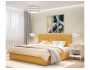 Мягкая кровать "Selesta" 1800 желтая с матрасом ГОСТ с от производителя