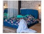 Мягкая кровать Stefani 1400 синяя с подъемным механизмом с орт.м от производителя