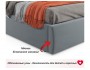 Мягкая кровать Stefani 1400 серая с подъемным механизмом с орт.м распродажа