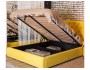 Мягкая кровать "Stefani" 1400 желтая с подъемным механ недорого