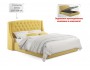 Мягкая кровать Stefani 1600 желтая с подъемным механизмом с орт. распродажа