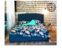 Мягкая кровать "Stefani" 1400 синяя с ортопед. основан фото