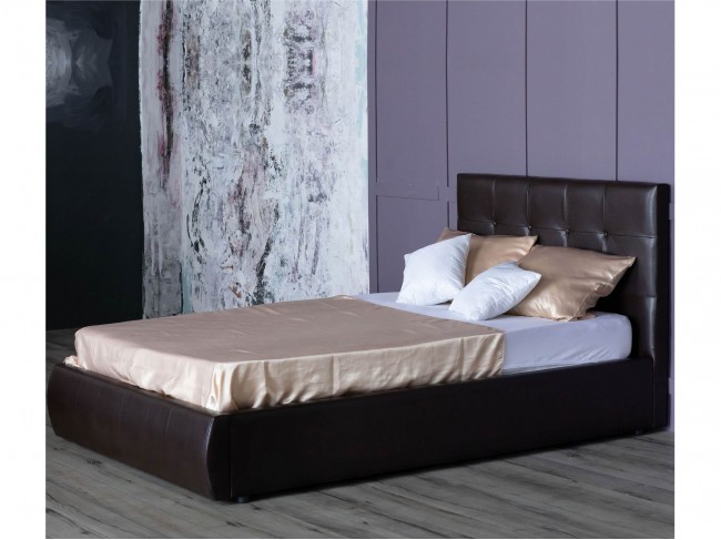 Мягкая кровать Селеста 1200 венге с подъемным механизмом фото