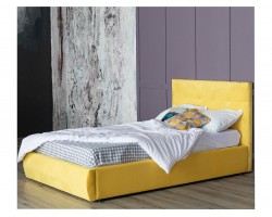 Кровать Мягкая Selesta 1200 желтая с ортопедическим основанием с