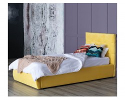 Кровать Мягкая Selesta 900 желтая с ортопедическим основанием с