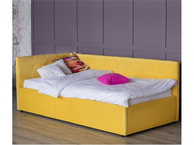 Односпальная кровать-тахта Bonna 900 желтая ортопед.основание с  фото