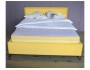 Мягкая кровать Melani 1600 желтая c ортопедическим основанием распродажа