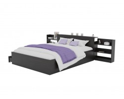 Кровать Доминика с блоком и ящиками 160 (Венге) с матрасом PROMO