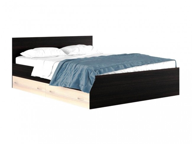 Двуспальная кровать "Виктория" 1600 с ящиками и матрас фото