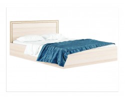 Кровать "Виктория-Б" 1400 с багетом дуб и матрасом ГОС