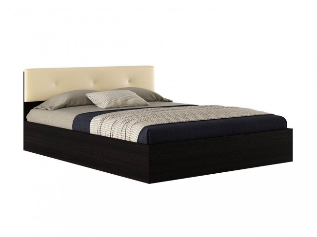 Двуспальная кровать "Виктория ЭКО-П" 1600 венге с фото
