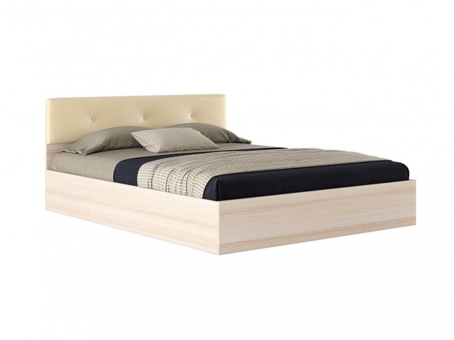 Двуспальная кровать "Виктория ЭКО-П" 1600 дуб с изголо фото