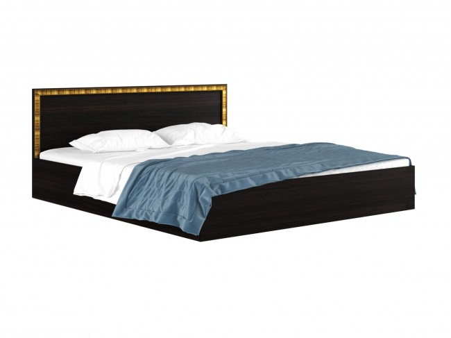 Широкая двуспальная кровать "Виктория-Б" 200 см. с баг фото