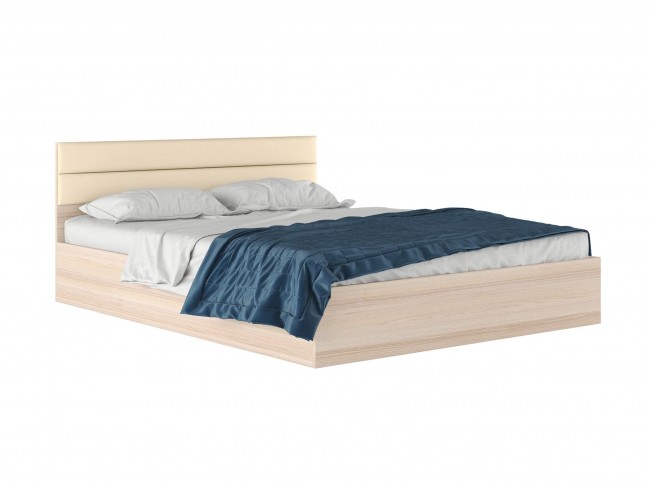 Двуспальная кровать "Виктория МБ" 160 см. дуб с изголо фото