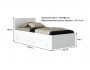 Односпальная кровать "Виктория" 900 с ящиками белая с  недорого
