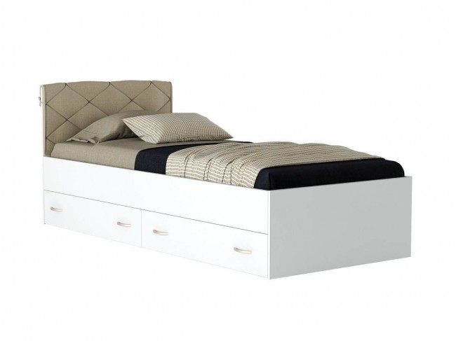 Односпальная кровать "Виктория-П" с подушкой 900 с ящи фото