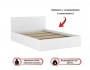 Кровать "Виктория" 140 см. с ящиками белая недорого