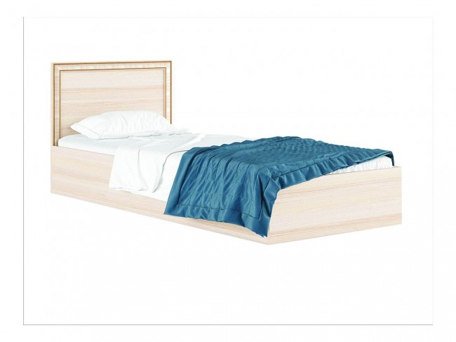 Односпальная кровать "Виктория-Б" с багетом 800 дуб и фото