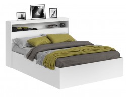 Кровать Виктория белая 160 с блоком и матрасом ГОСТ