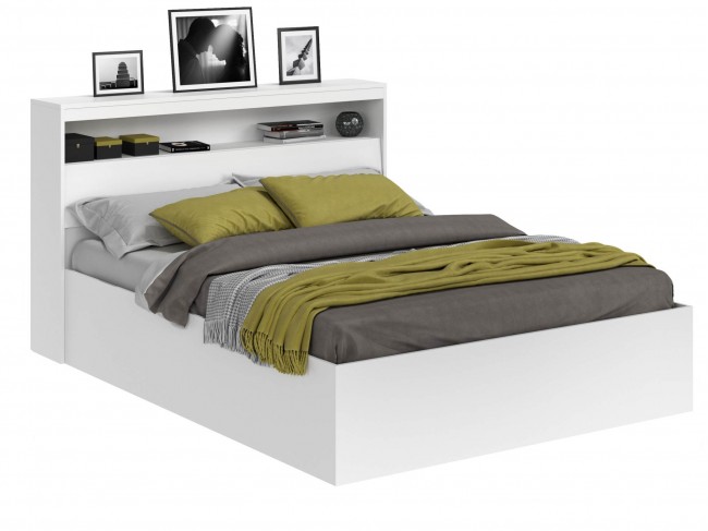 Кровать Виктория белая 160 с блоком и матрасом ГОСТ фото