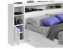 Кровать Виктория белая 140 с блоком, тумбами, ящиками и матрасом недорого