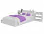 Кровать Доминика с блоком и ящиками 120 (Белый) с матрасом АСТРА недорого