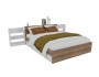 Кровать Доминика с блоком и ящиком 160 (Дуб Золотой/Белый) от производителя