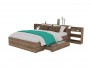 Кровать Доминика с блоком и ящиком 160 (Дуб Золотой) с матрасом  фото