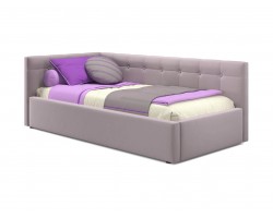 Угловой диван Односпальная кровать-тахта Bonna 900 лиловая с подъемным механиз