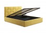 Мягкая кровать Tiffany 1600 желтая с подъемным механизмом фото