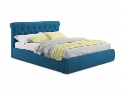 Кровать Мягкая Ameli 1600 синяя с подъемным механизмом