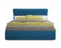 Мягкая кровать Ameli 1600 синяя с подъемным механизмом распродажа