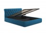 Мягкая кровать Ameli 1400 синяя с подъемным механизмом от производителя