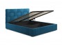 Мягкая кровать Tiffany 1600 синяя с подъемным механизмом с матра недорого