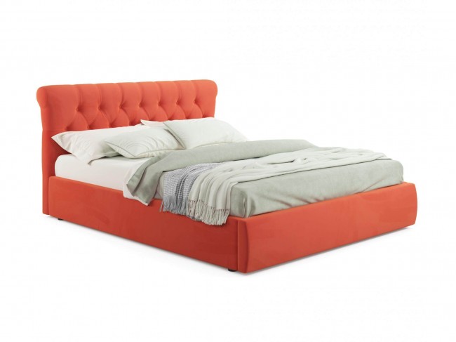 Мягкая кровать Ameli 1800 оранж с ортопедическим основанием фото