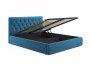 Мягкая кровать Verona 1400 синяя с подъемным механизмом от производителя