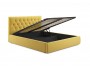 Мягкая кровать Verona 1600 желтая с подъемным механизмом фото