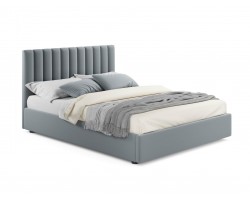 Угловой диван-кровать Мягкая Olivia 1600 серая с подъемным механизмом