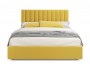 Мягкая кровать Olivia 1600 желтая с подъемным механизмом недорого