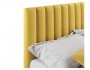 Мягкая кровать Olivia 1600 желтая с подъемным механизмом купить