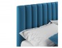 Мягкая кровать Olivia 1600 синяя с ортопедическим основанием фото