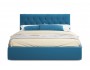 Мягкая кровать Verona 1400 синяя с ортопедическим основанием распродажа