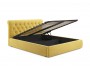 Мягкая кровать Ameli 1400 желтая с подъемным механизмом с матрас распродажа